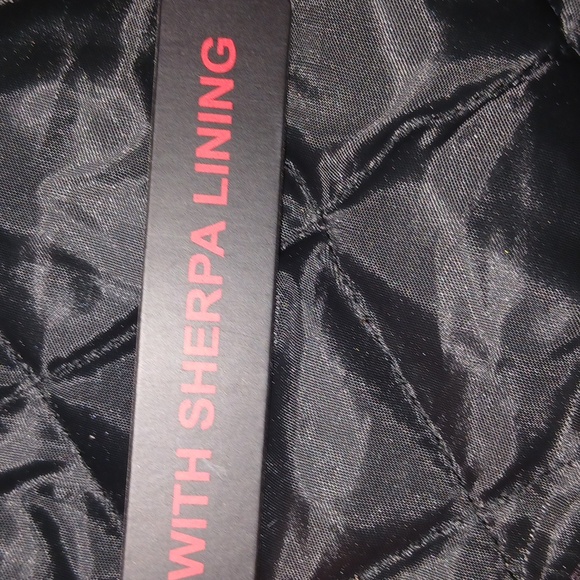 Yoki Outerwear Sherpa lined olive green coat size S hooded Faux fur trim NWT - Picture 12 of 14